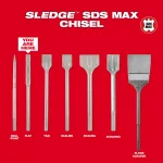 Milwaukee SDS-MAX SLEDGE 1 in. x 16 in. Flat Chisel Bit for Concrete Demolition thumbnail 5