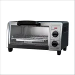 BLACK+DECKER 4-Slice Black Stainless Steel Toaster Oven with EvenToast Technology thumbnail 1