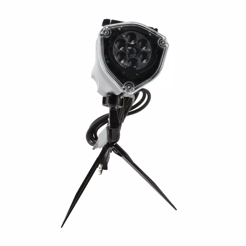 LightShow Multi-Color LED Holiday Projector with 12 Interchangeable Slides - Whirl-A-Motion & Static Projection