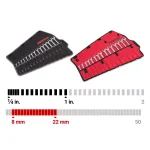 TEKTON 30-Piece Combination Wrench Set, 1/4-1 in. and 8-22 mm with Roll-Up Pouch thumbnail 10