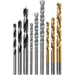 Makita 9-Piece Assorted Drill Bit Set for Metal, Wood, and Masonry - Straight Shank thumbnail 1