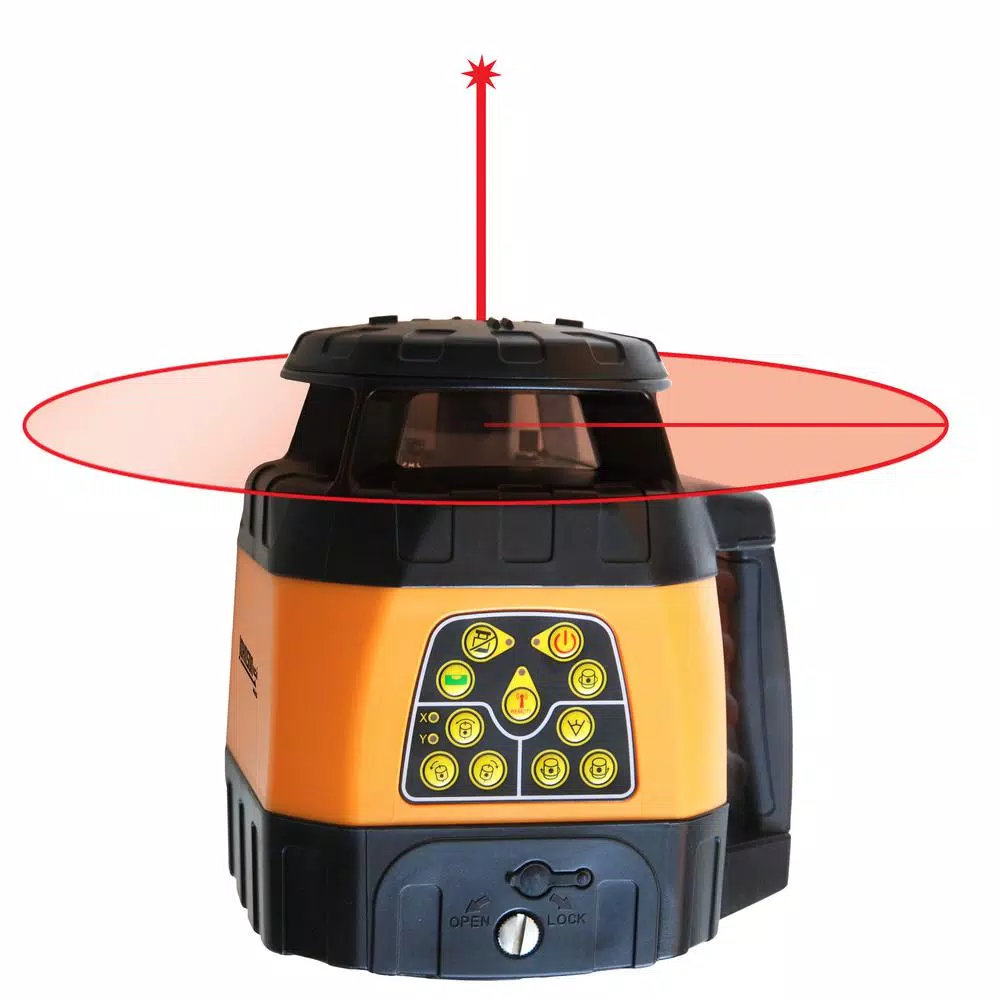 Johnson 99-028K Electronic Dual Slope Rotary Laser Level System with 13' Grade Rod