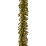National Tree Company 9 ft. Pre-Lit Dunhill Fir Artificial Garland with 100 Clear Incandescent Lights thumbnail 1