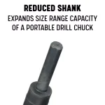 Drill America 9/16 in. to 1 in. High Speed Steel Black Oxide Reduced Shank Drill Bit Set, 5-Piece thumbnail 2