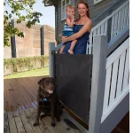 Perma Child Safety Extra Wide Outdoor Retractable Gate, 33 in. H x 71 in. W, Black thumbnail 6