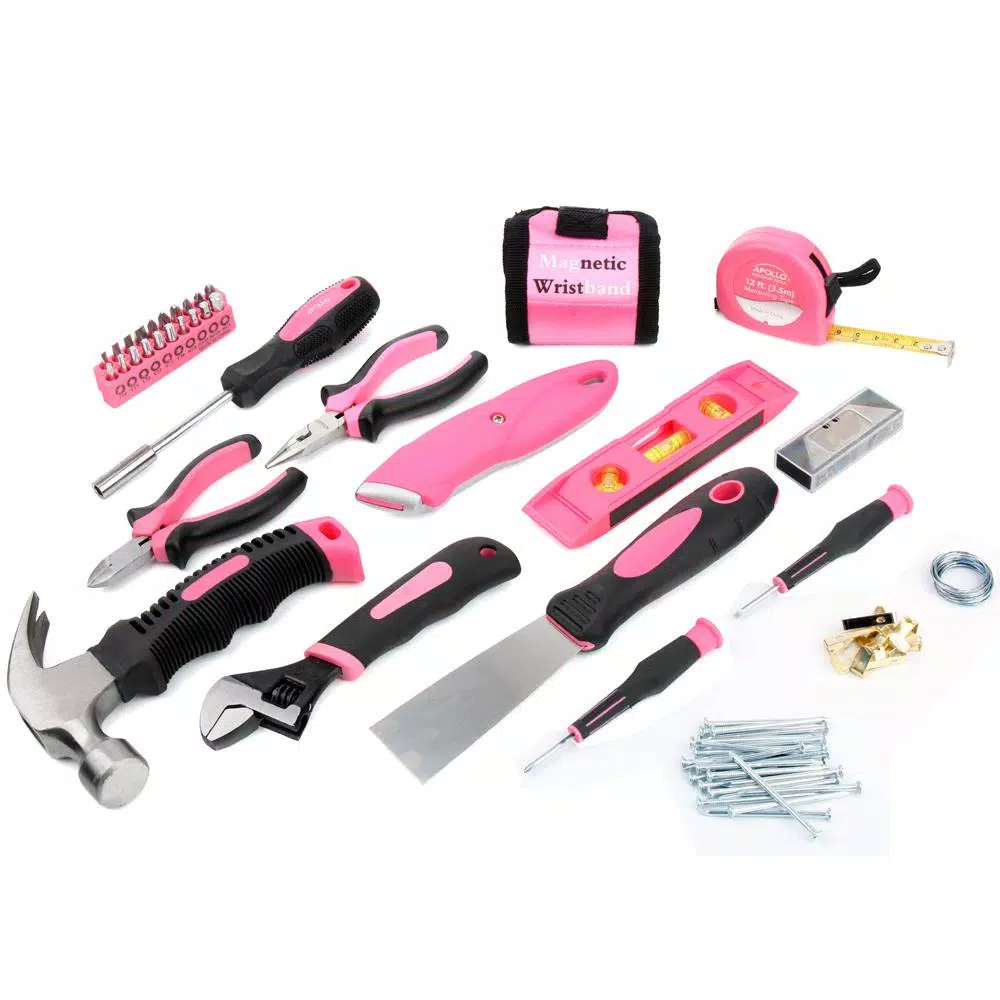 Apollo Tools 72-Piece Household Tool Kit with Designer Storage Case