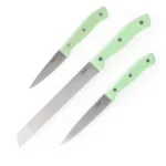 Oster Evansville 14-Piece Stainless Steel Knife Set with Hardwood Block in Turquoise thumbnail 3