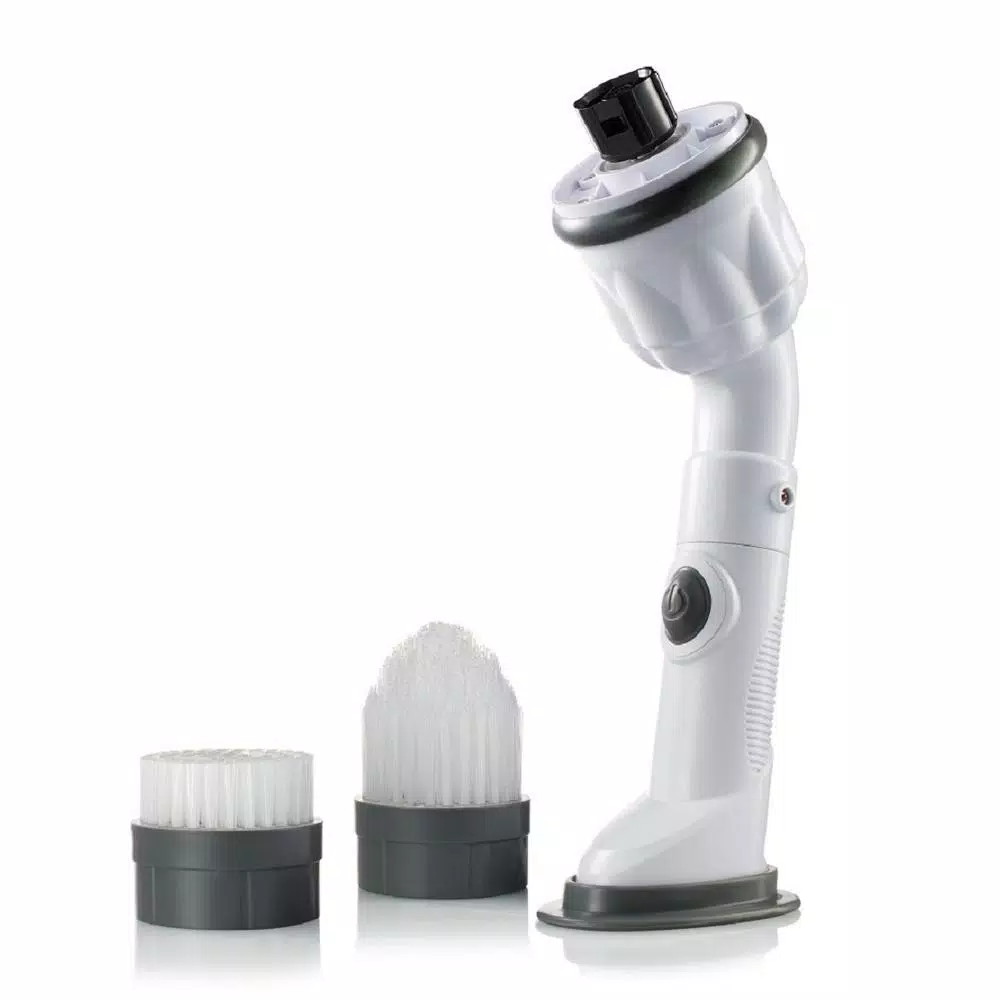 Clorox Scrubtastic Max Handheld Power Scrubber with 2 Interchangeable Brush Heads