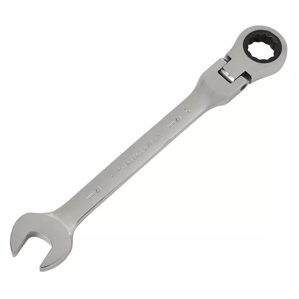 GEARWRENCH 17 mm Flex Head Combination Ratcheting Wrench, 12-Point Steel