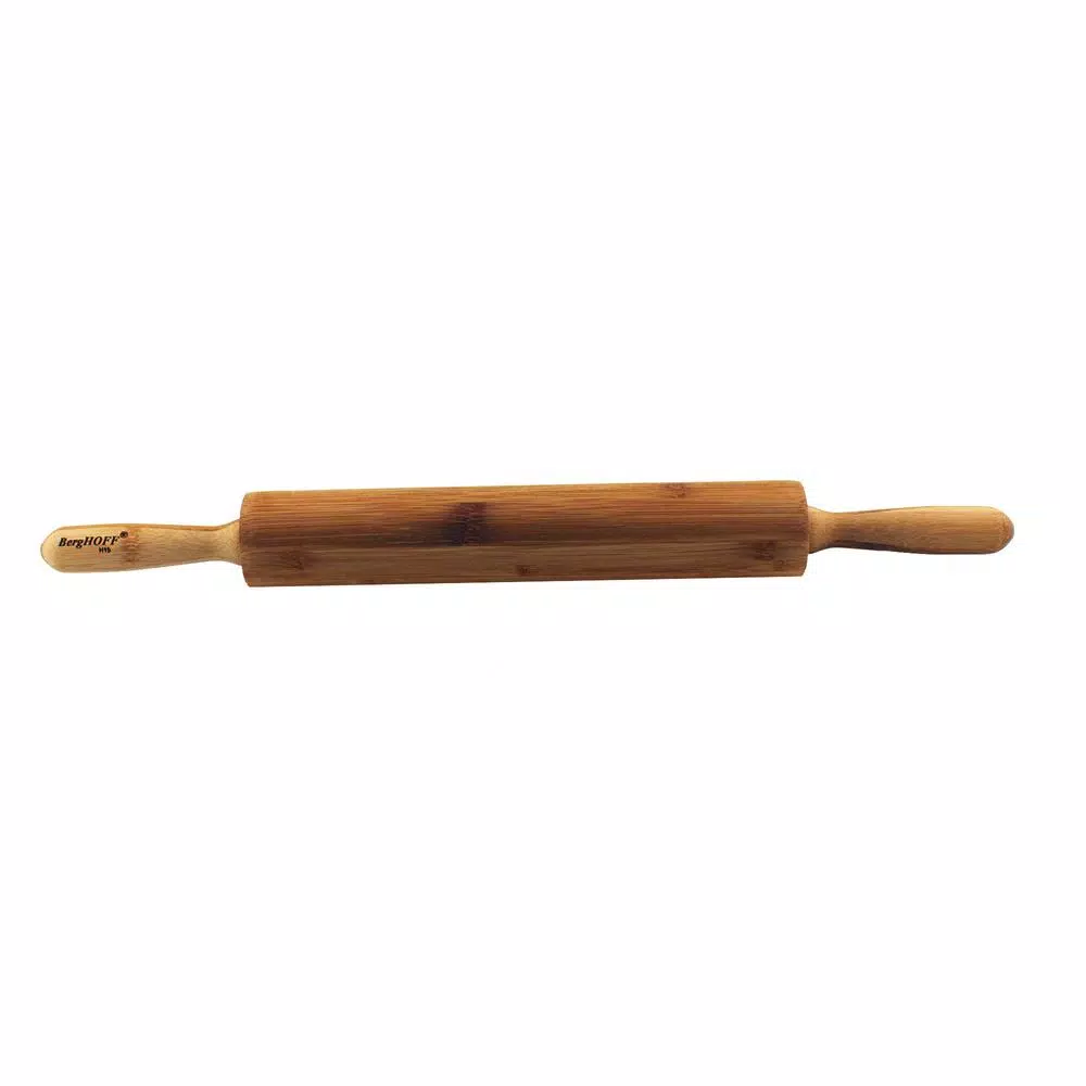 BergHOFF Bamboo Rolling Pin with Grip Handles - Western Style Baking Tool