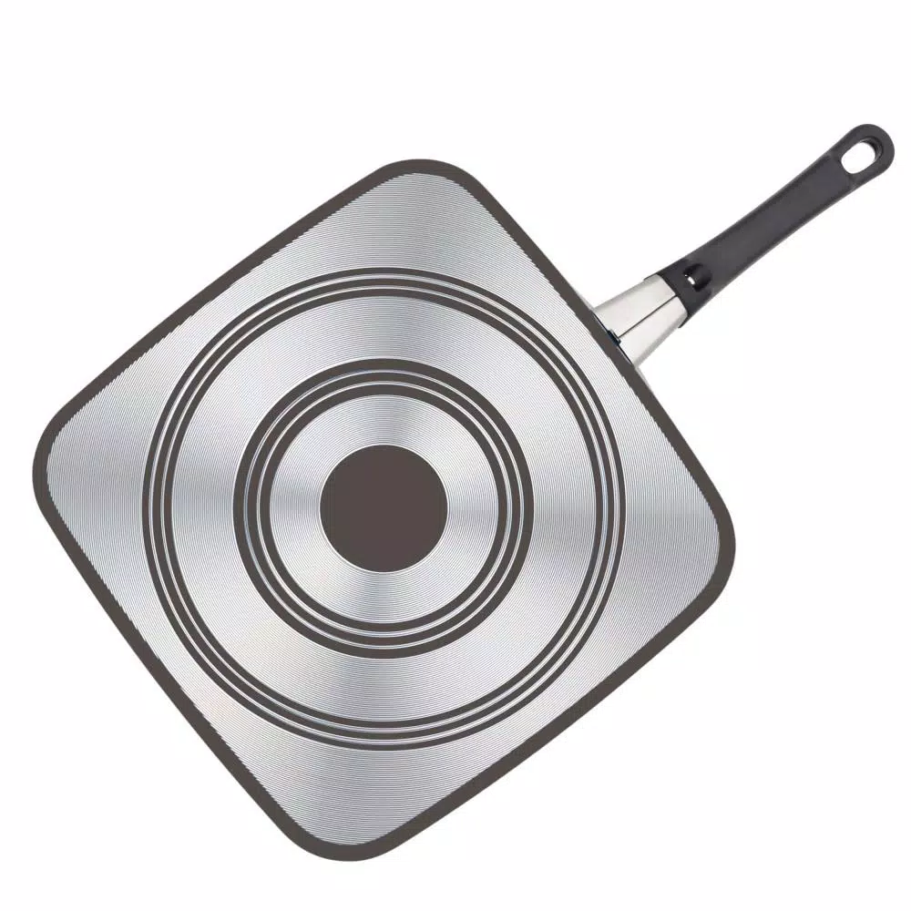 Farberware High Performance 10.75 in. Aluminum Nonstick Square Griddle, Black