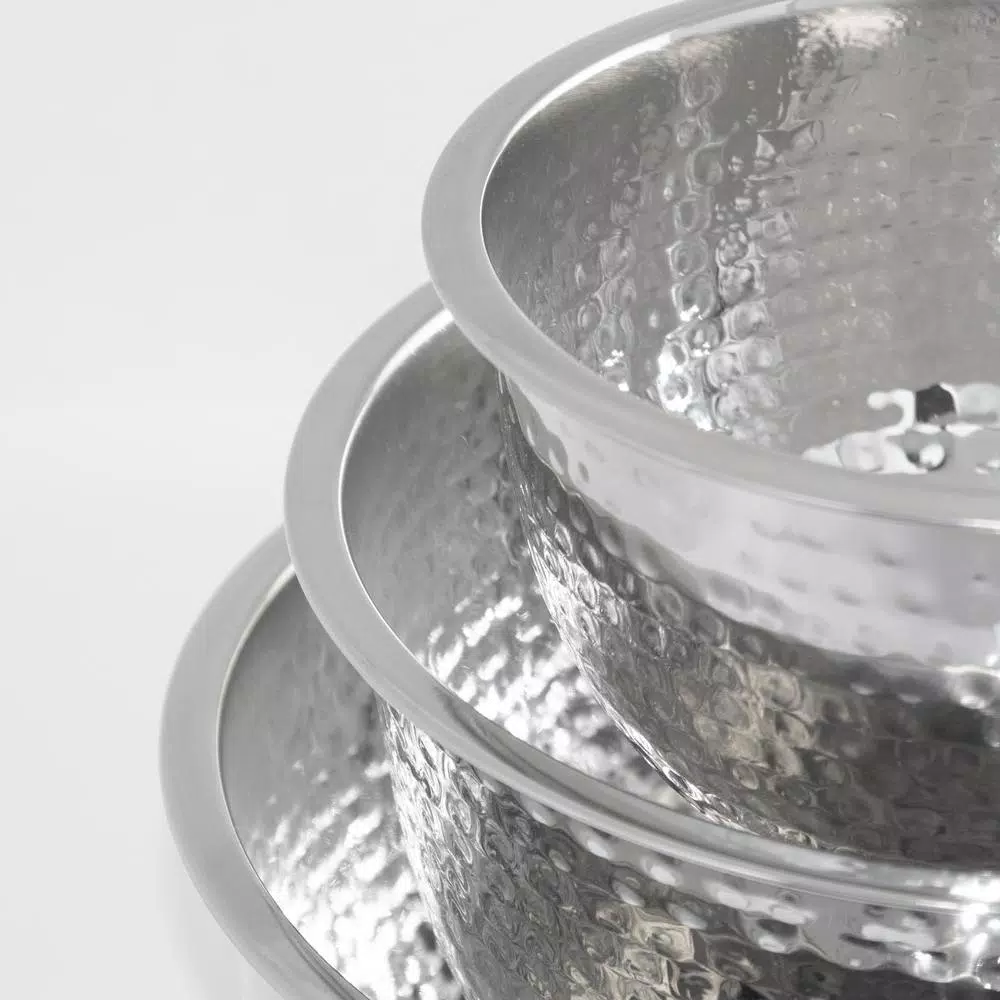 ExcelSteels 5 Qt. Professional Stainless Steel Hammered Mixing Bowl