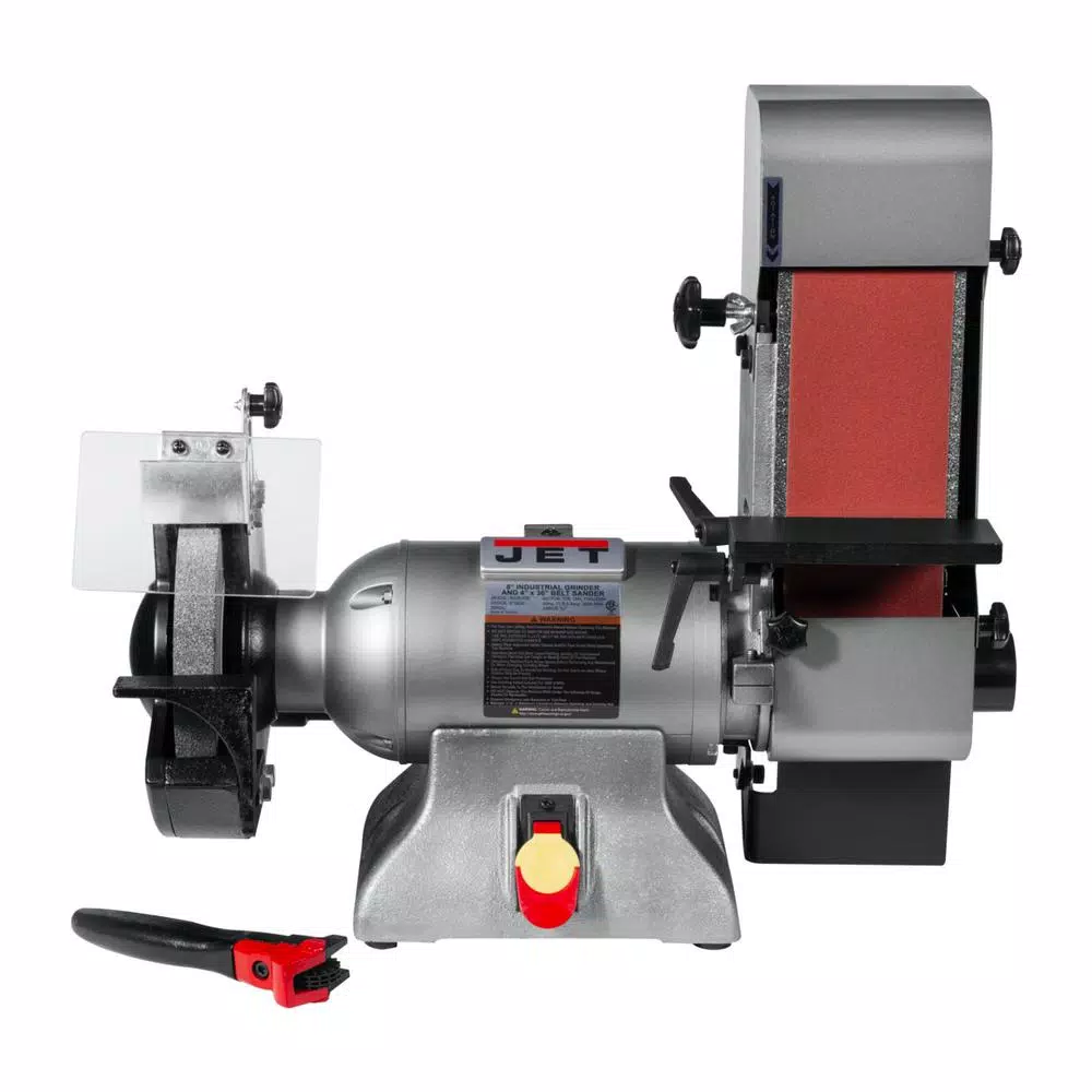 Jet IBGB-436 8 in. Industrial Combination Grinder and 4 in. x 36 in. Belt Sander, 1 HP, 115 V