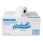 Windsoft Premium 2-Ply White Bath Tissue, 400 Sheets per Roll, 24 Rolls per Carton thumbnail 2