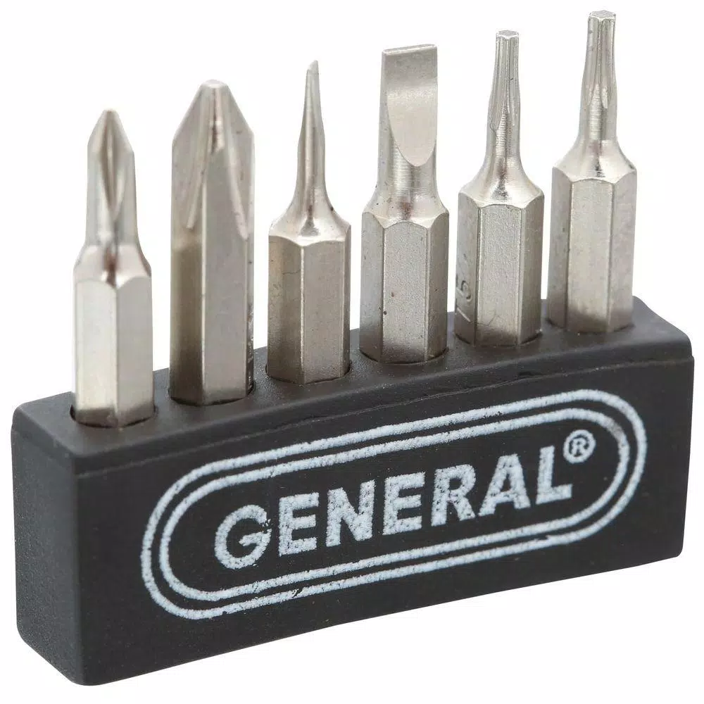 General Tools Ultratech Power Precision Screwdriver, Battery Operated, 100+ RPM with 6 Interchangeable Bits