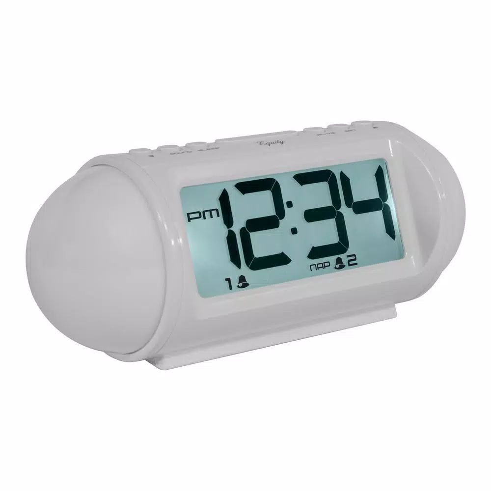 Equity by La Crosse 7.25 in. LED Mood Light Alarm Clock with Nature Sounds & MP3 Aux-Input