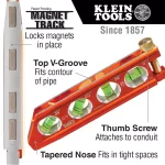 Klein Tools 2-Piece Conduit Level and Non-Contact Voltage Tester Set with Laser Pointer thumbnail 3