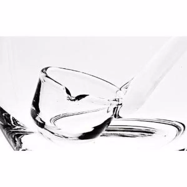 Badash Crystal Crystal Gravy Boat with Ladle Set, 16 oz. Mouth Blown Glass