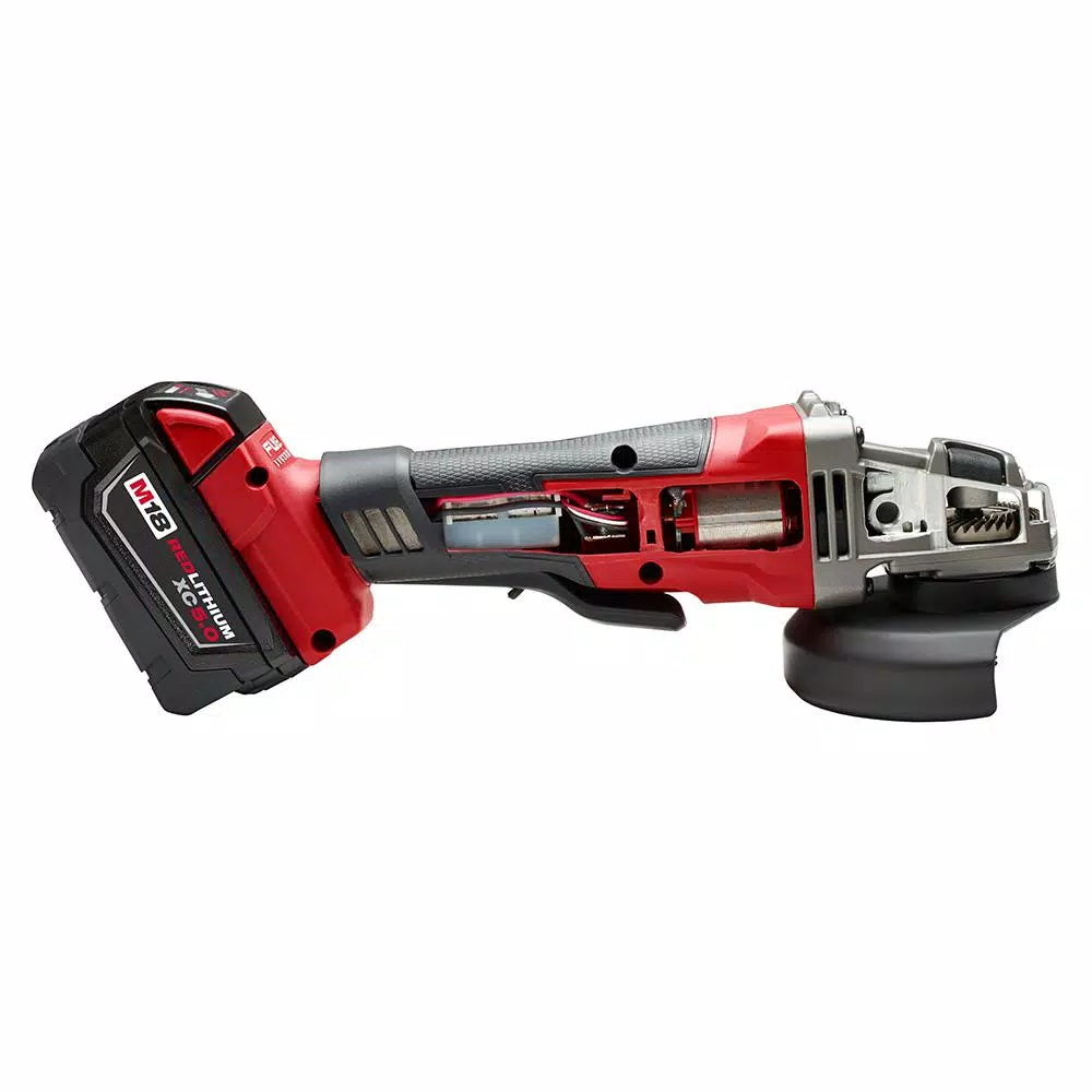 Milwaukee M18 FUEL 4-1/2 in. / 5 in. Brushless Angle Grinder Kit with 2 REDLITHIUM XC 5.0 Batteries & Charger
