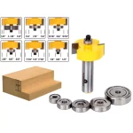 Yonico 14705 Rabbet Router Bit Set with 6 Bearings, 1/2 in. Shank, Carbide Tipped thumbnail 2