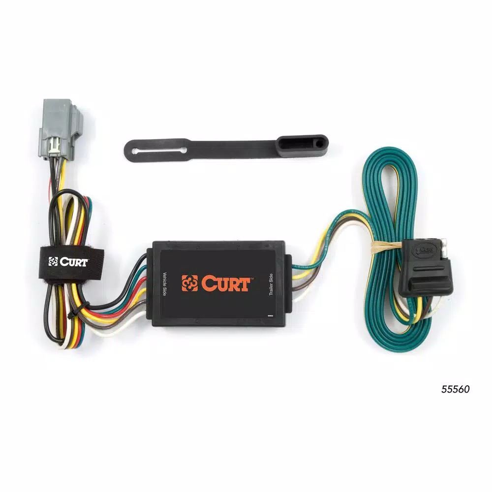 CURT Custom 4-Way Flat Trailer Wiring Harness for Chevy Equinox & Pontiac Torrent