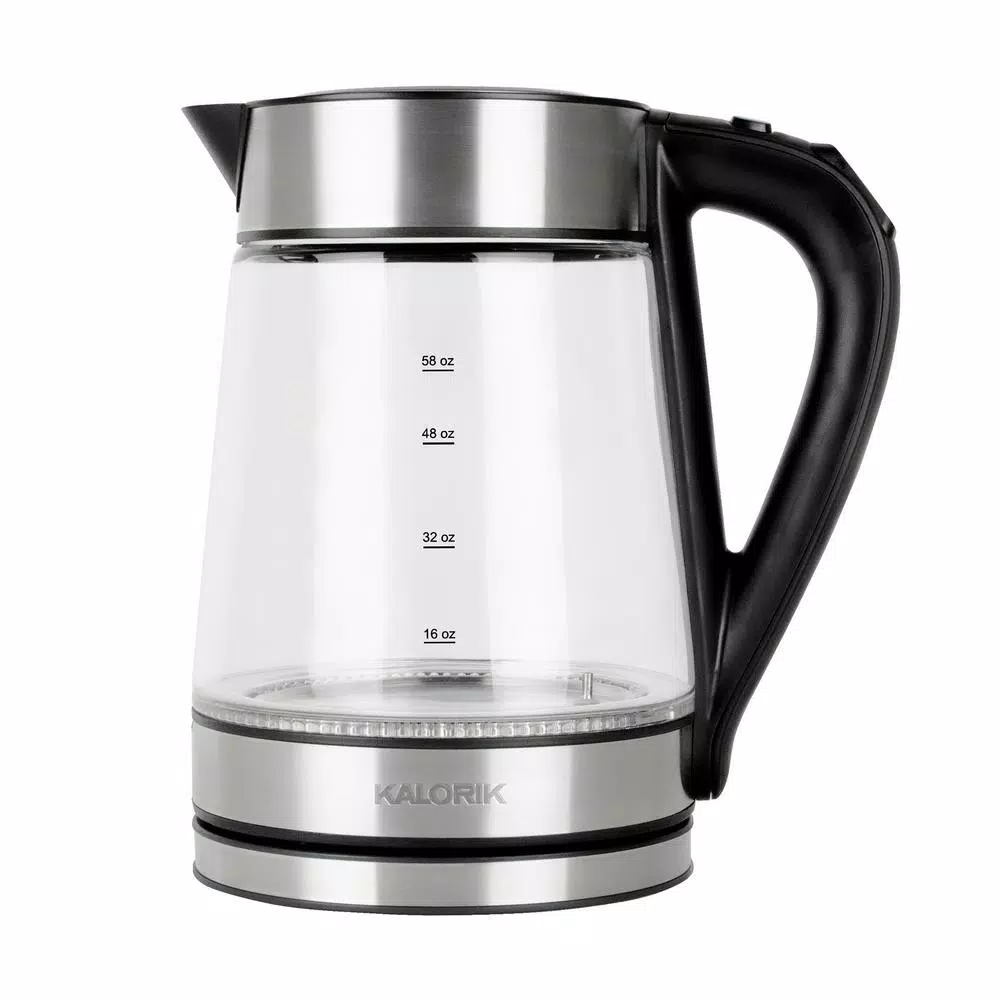 KALORIK 1.7L Rapid Boil Digital Electric Glass Kettle, 1750W, 5 Temperature Settings