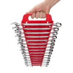 TEKTON 7.5 in. 15-Tool Store-and-Go Wrench Rack Keeper, Red thumbnail 7