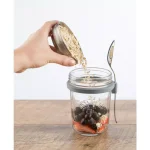 Kilner 0.35L Breakfast Jar Set - 2 Wide Mouth Glass Jars with Measuring Lid and Spoon thumbnail 2