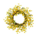 Gerson 24 in. Yellow Forsythia Wreath with Natural Twig Base and Silk Flowers thumbnail 1