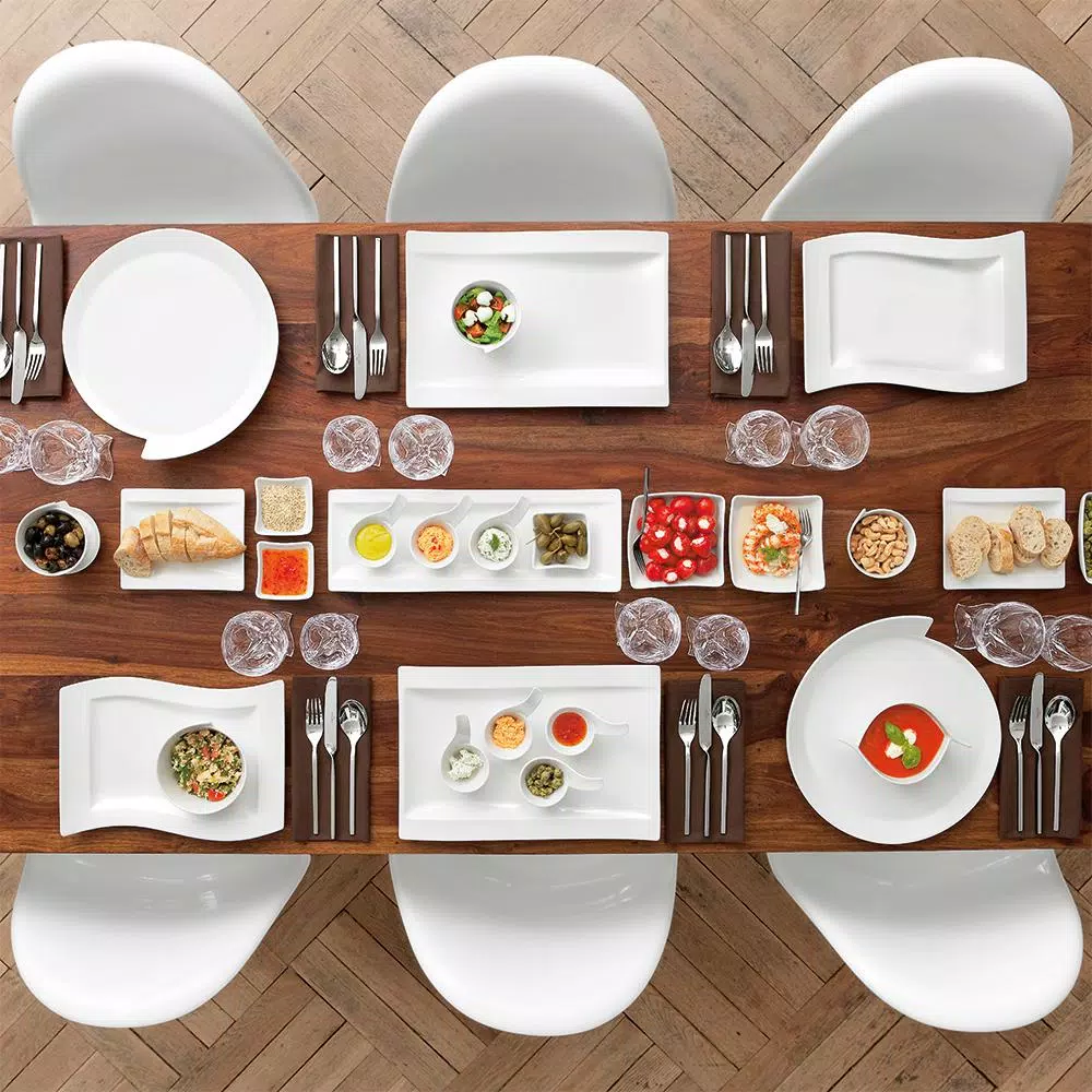 Villeroy & Boch NewWave 19.5 in. White Porcelain Rectangular Platter