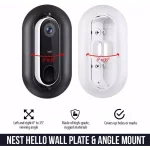 Wasserstein Wall Plate and Adjustable Angle Mount Bundle for Google Nest Hello Video Doorbell, White thumbnail 2