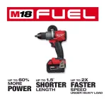 Milwaukee M18 FORCE LOGIC 750 MCM Crimper Kit with M18 FUEL Hammer Drill & Impact Driver Combo thumbnail 5