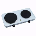 MegaChef 2-Burner Portable Electric Hot Plate Cooktop, 1700W, White thumbnail 1