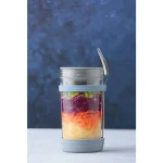 Kilner All In 1 Food To Go Set - 17 oz Wide Mouth Glass Jar with Silicone Garnish Pot & Spork thumbnail 3
