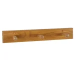 Design House Dalton Triple Robe Hook, Solid Oak Wood, Honey Oak thumbnail 1