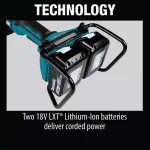 Makita 18V X2 LXT (36V) 7 in. Brushless Paddle Switch Angle Grinder Kit with 5.0 Ah Batteries & 10pk Grinding Wheels thumbnail 10