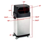 Seville Classics 17-Gallon UltraHD Commercial Stainless Steel Trash Bin with Wheels thumbnail 6