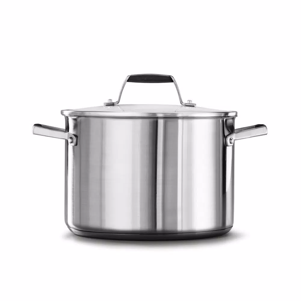 Calphalon Select by Calphalon 5 Qt. Round Stainless Steel Dutch Oven with Glass Lid