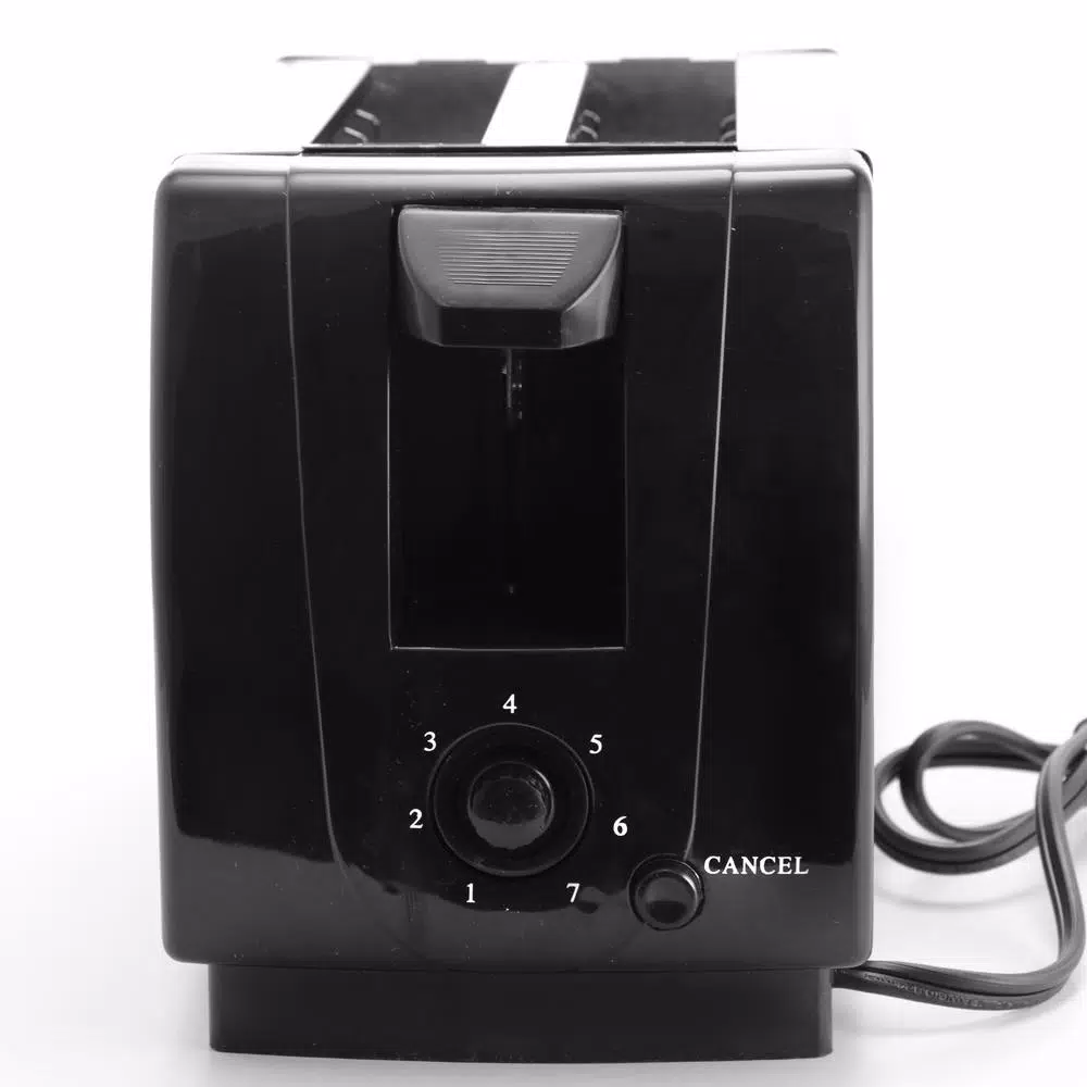 Better Chef 2-Slice Black Wide Slot Toaster with Adjustable Browning Control