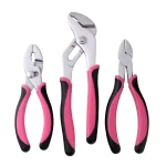 Apollo Tools 3-Piece Pink Pliers Set - 6 in., 6.5 in., and 8 in. Hand Tools thumbnail 1