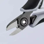KNIPEX 5 in. Precision Electronics Diagonal Cutters, ESD Safe with Comfort Grip thumbnail 2