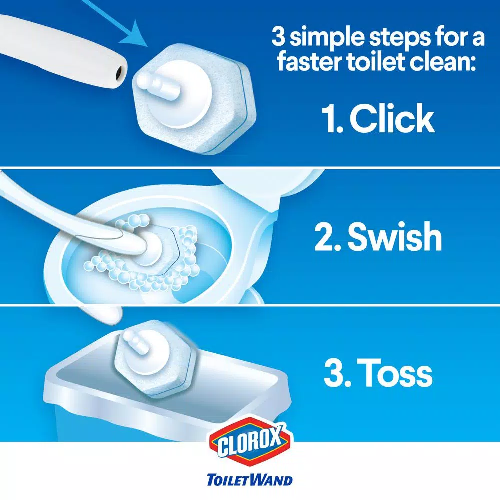 Clorox ToiletWand Disinfecting Toilet Bowl Cleaner Refill Pads, 20-Count