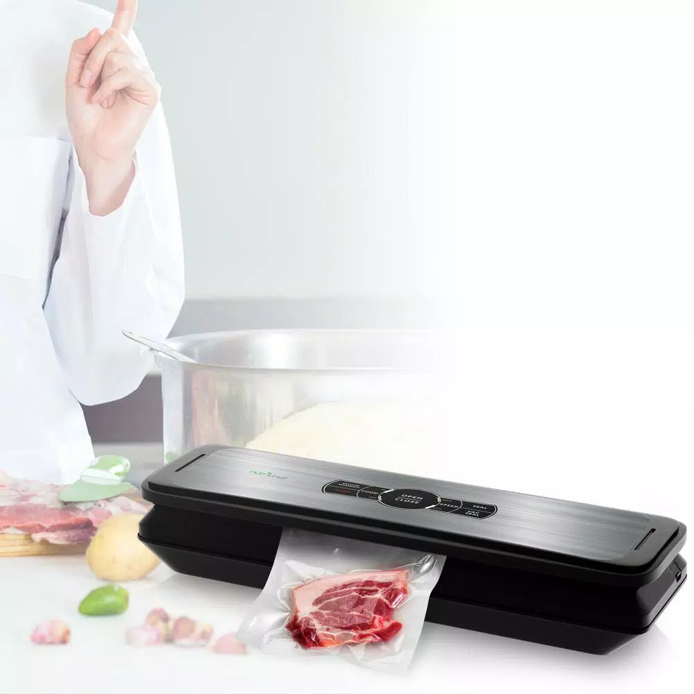 NutriChef Automatic Food Vacuum Sealer with Digital Scale, 1-Touch Operation, Dry and Moist Modes