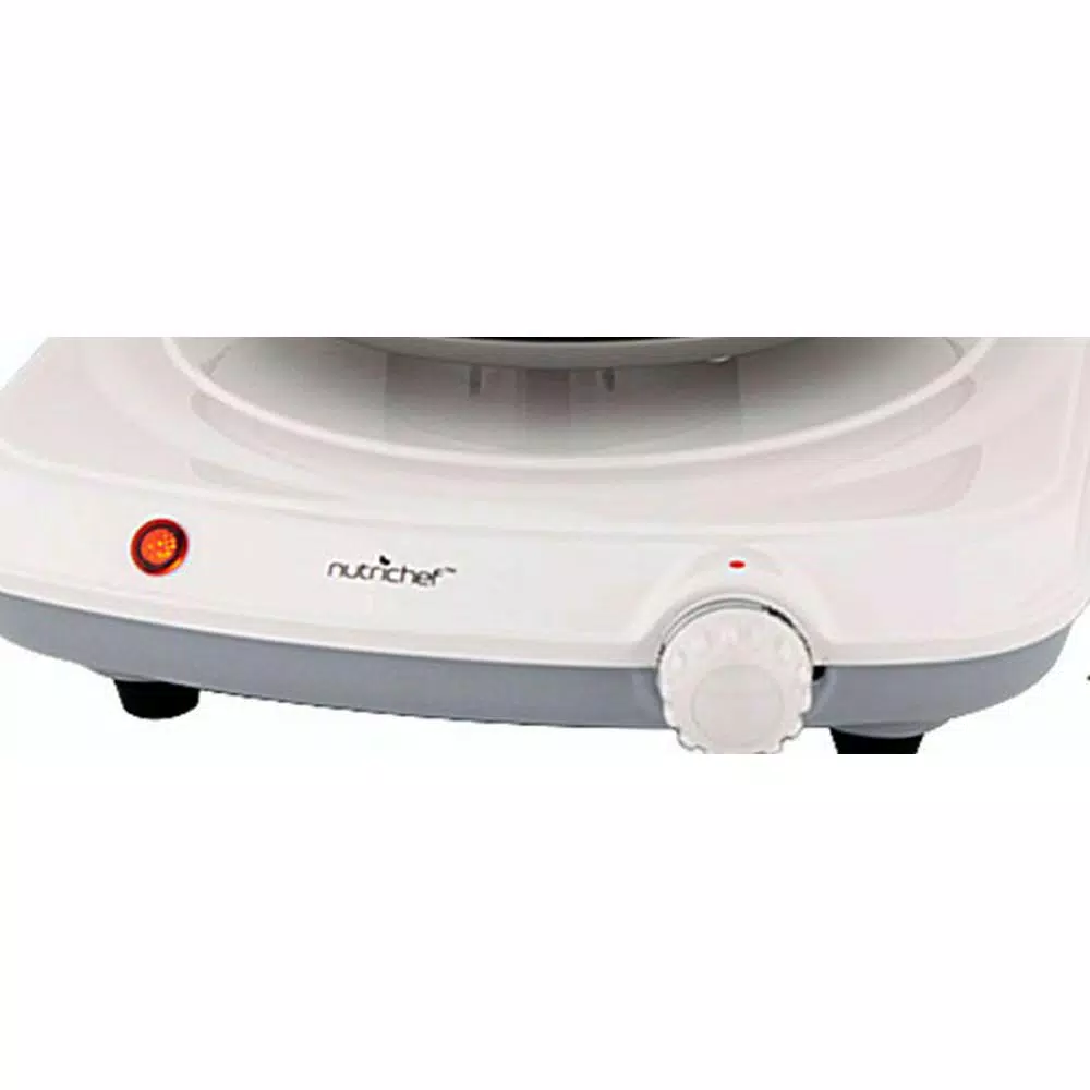 NutriChef White Electric Countertop Hot Plate Buffet Burner with Adjustable Temperature Control