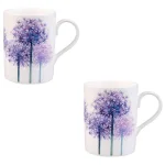Unbranded Roy Kirkham Lucy Alliums Fine Bone China Mug Set of 6, 320ml, Made in England thumbnail 3