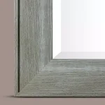 Crystal Art Gallery Large Rectangle White Modern Mirror with Wood Grain Finish (46.5 in. H x 25 in. W) thumbnail 4