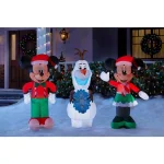 Disney Frozen Olaf 4 ft. Inflatable Holiday Decoration with Snowflake Scarf thumbnail 3