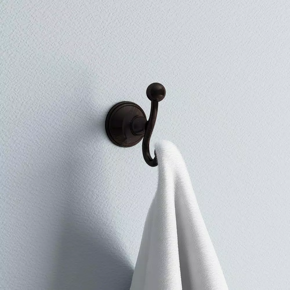 Delta Crestfield Double Towel Hook in Venetian Bronze, Zinc Die Cast
