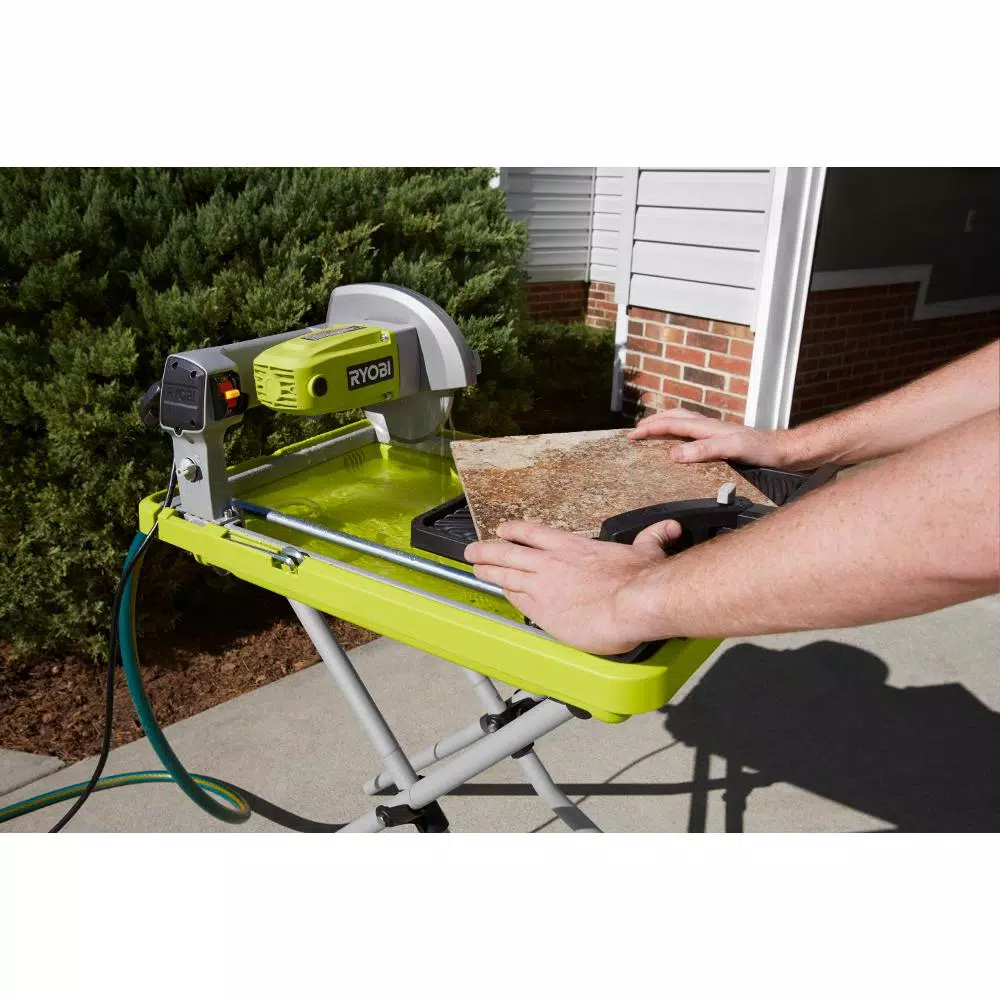 RYOBI 9 Amp Corded 7 in. Overhead Wet Tile Saw with 1-3/4 HP Motor