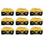DEWALT 20V MAX XR Premium Lithium-Ion 6.0 Ah Battery Pack, 9-Pack thumbnail 1